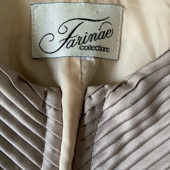 Vintage Couture Farinae Pleated Design Jacket - Picture 4 of 10